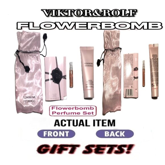 🛑 VIKTOR & ROLF ➕ FLOWERBOMB Perfume GIFT SET Bomblicious Body Cream💸BUY NOW‼️ - Picture 1 of 16